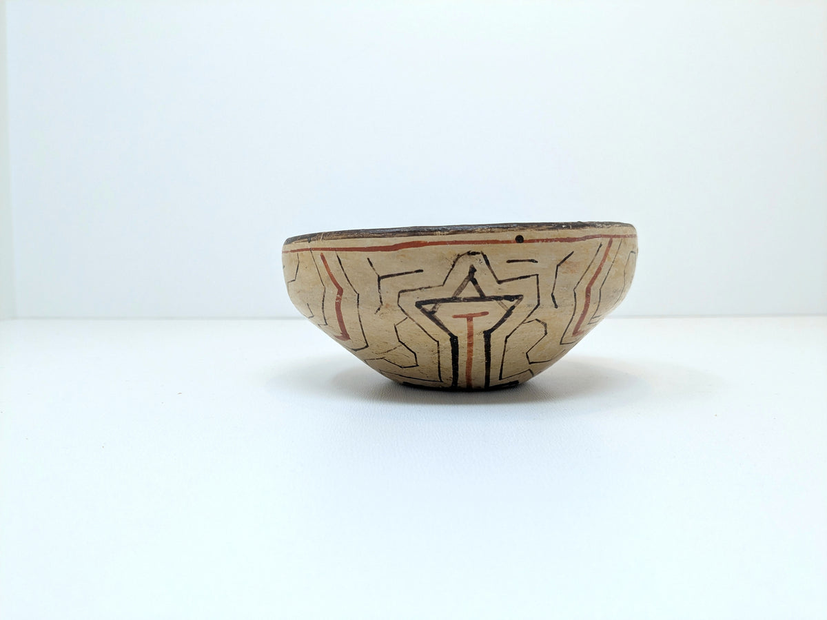Shipibo-Conibo Polychrome Pottery Bowl | Vintage Peruvian Indigenous Pottery | 1930's-40's
