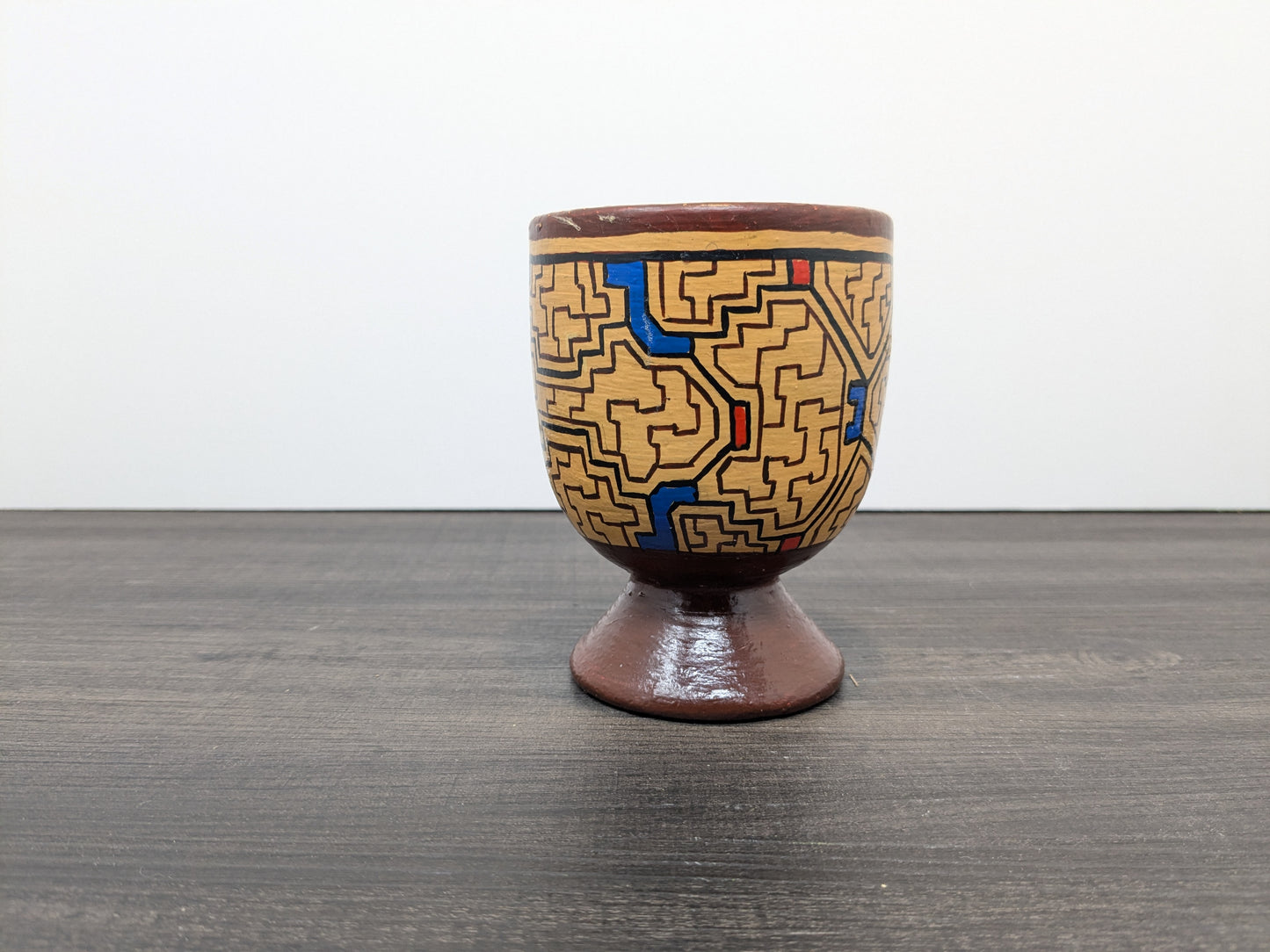 Vintage Shipibo-Conibo Indigenous Peruvian Pottery | Cup Shaped Polychrome Shipibo Pottery