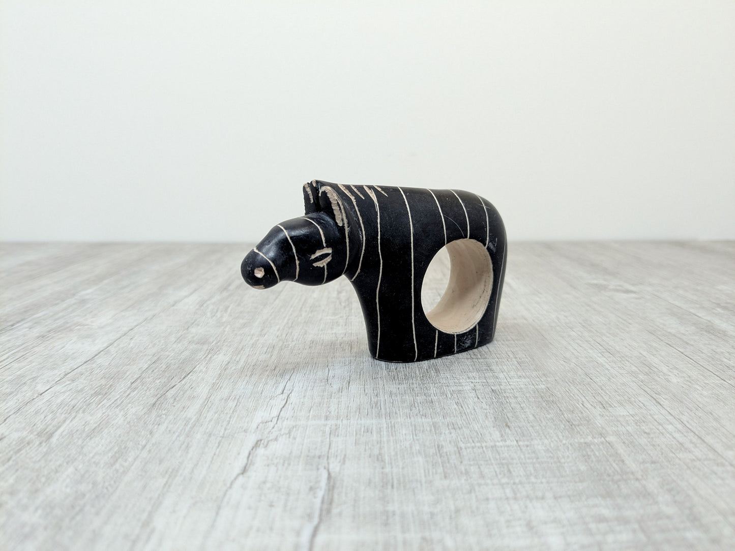TABAKA / KE Vintage Soapstone Napkin Rings | Safari Animals