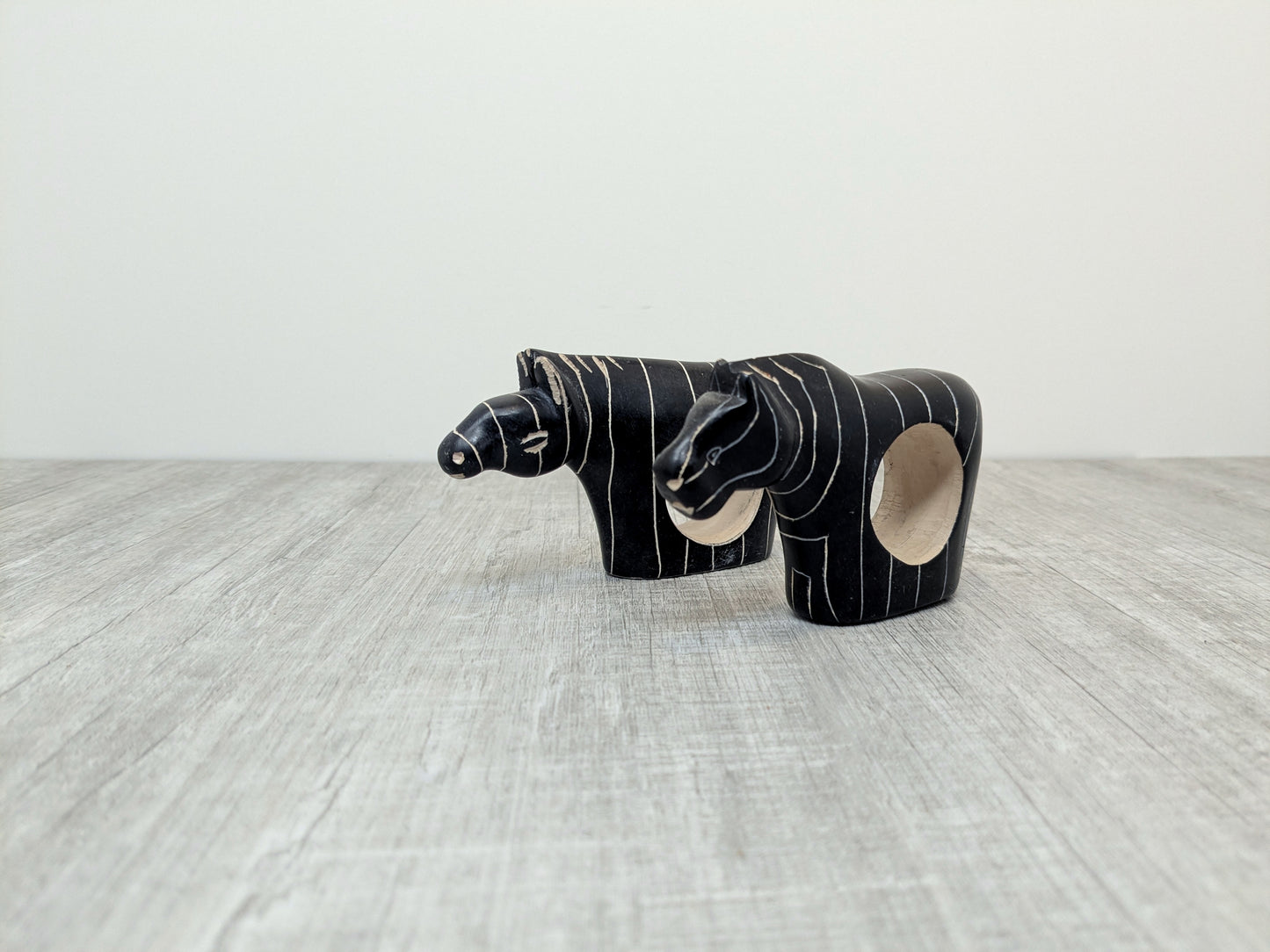 TABAKA / KE Vintage Soapstone Napkin Rings | Safari Animals