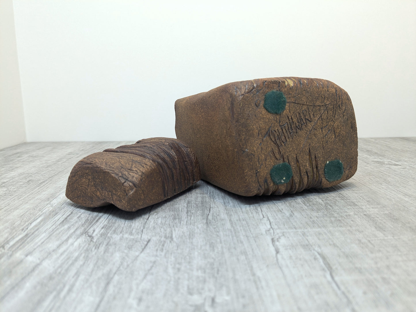 Carol Southward Studio Pottery | Brutalist Lidded Stoneware Container