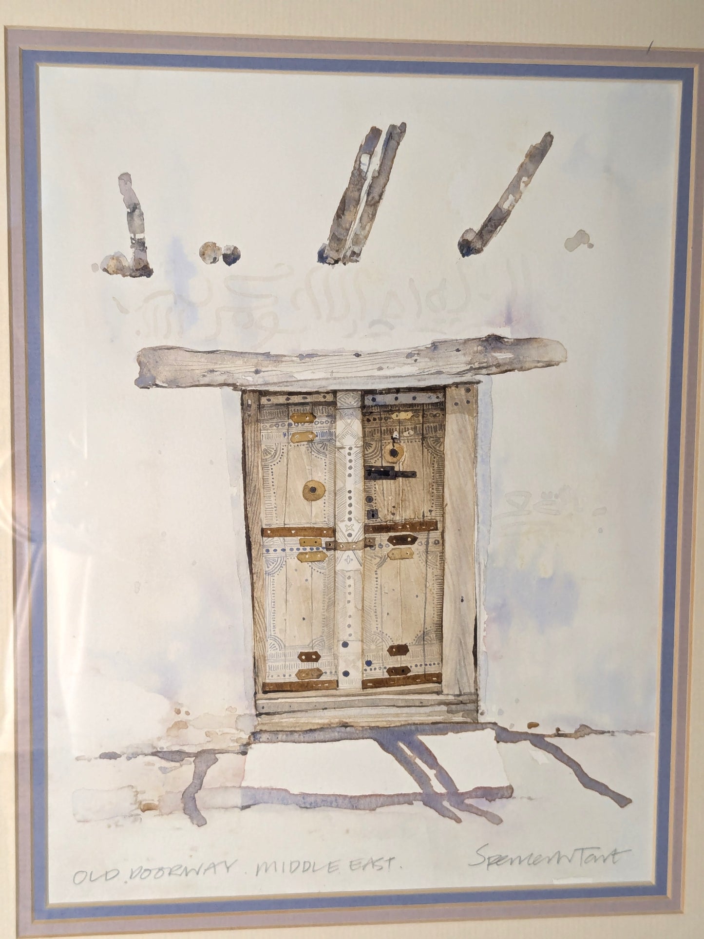 Spencer Tart Original Watercolour | Middle East Doorway Original Art