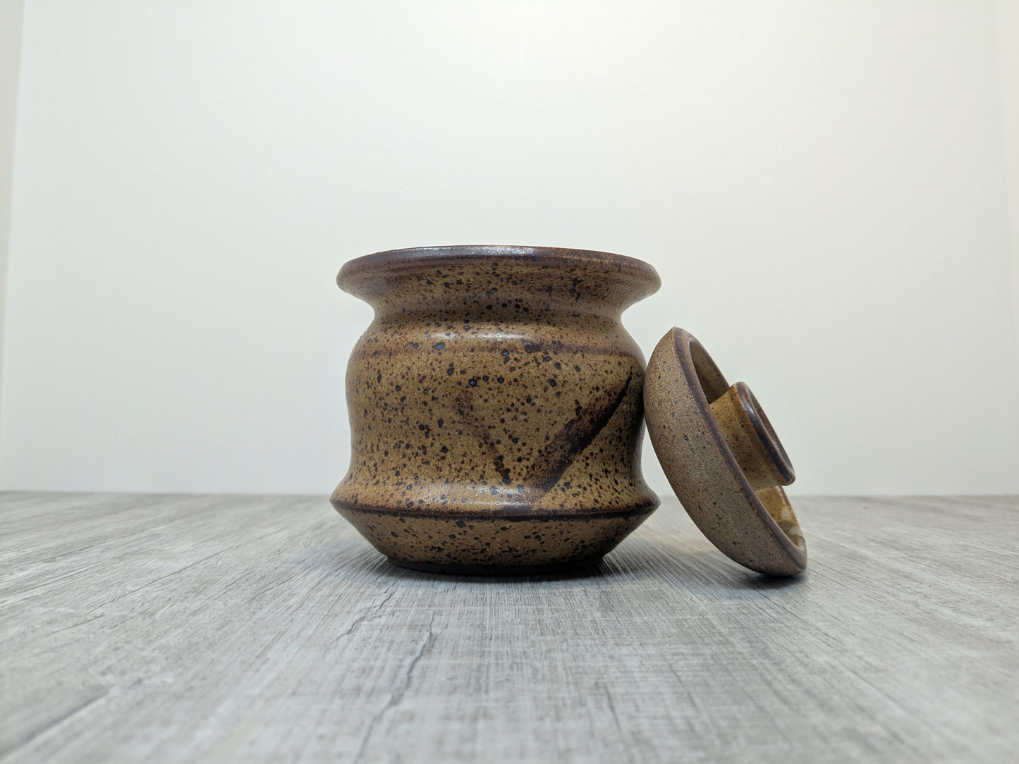 Lidded Stoneware Jar | Skilfully Thrown With Nice Detailing