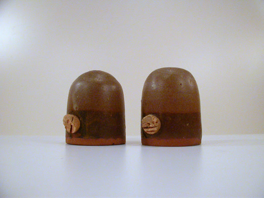 Studio Pottery Salt and Pepper Shakers, Stoneware Salt and Pepper, Mid Century
