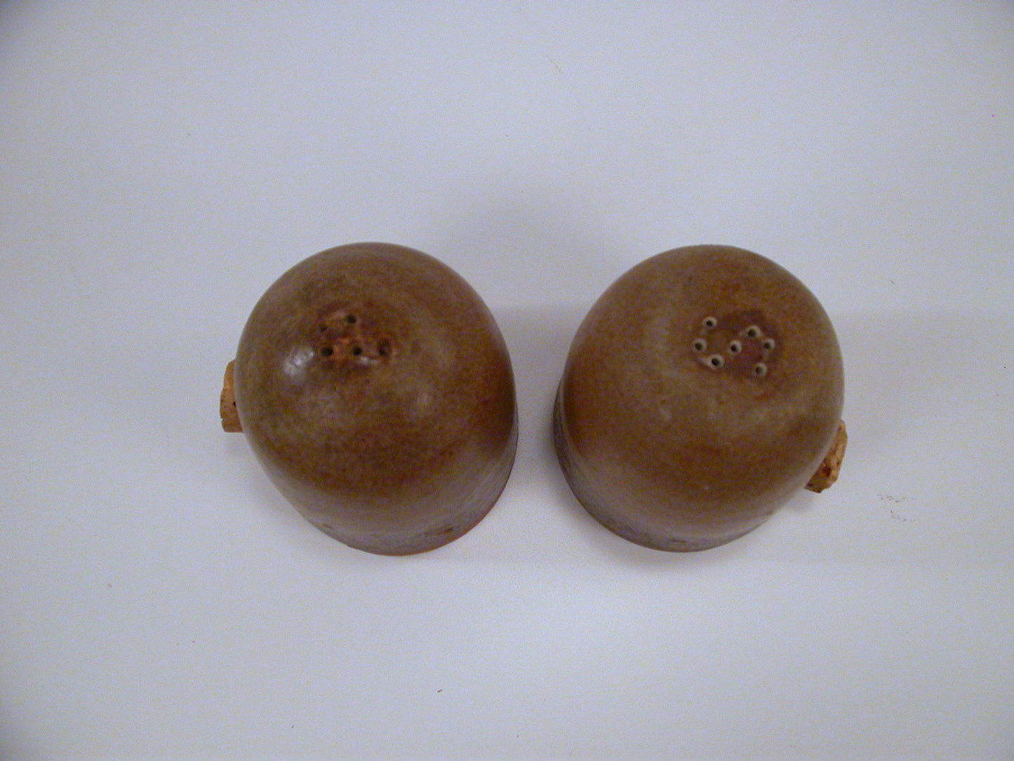 Studio Pottery Salt and Pepper Shakers, Stoneware Salt and Pepper, Mid Century