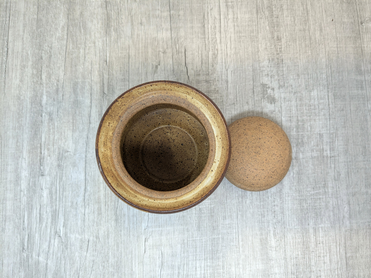 Lidded Stoneware Jar | Skilfully Thrown With Nice Detailing
