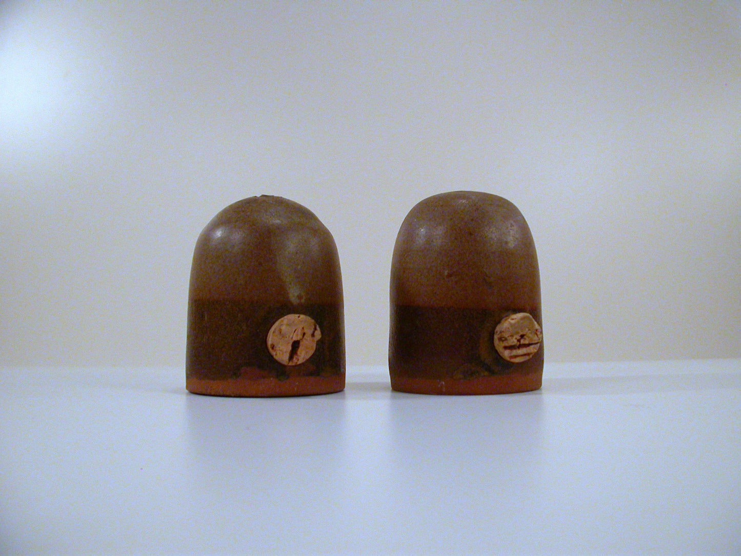 Studio Pottery Salt and Pepper Shakers, Stoneware Salt and Pepper, Mid Century