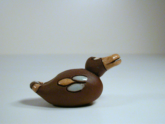 Marianne Suda Vintage Duck Figurine, Studio Pottery Duck Canada 1970's