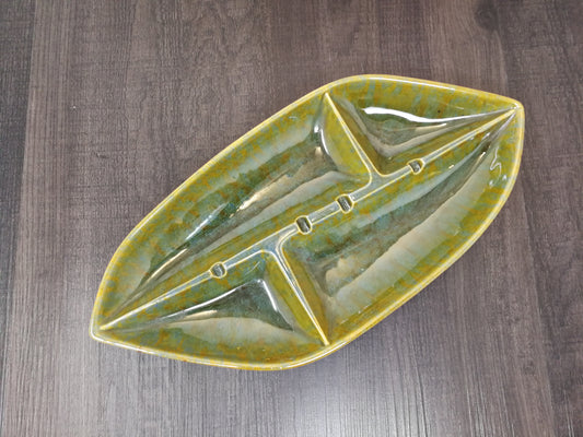 Sunburst Pottery Green Ashtray