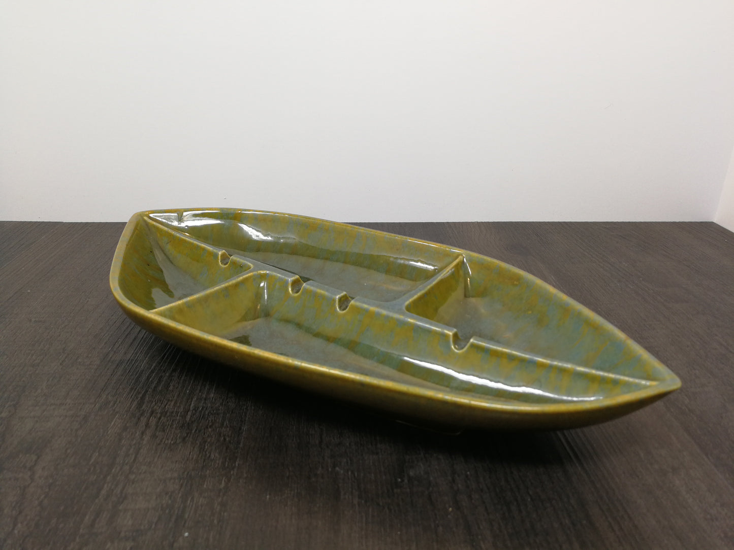 Sunburst Pottery Green Ashtray