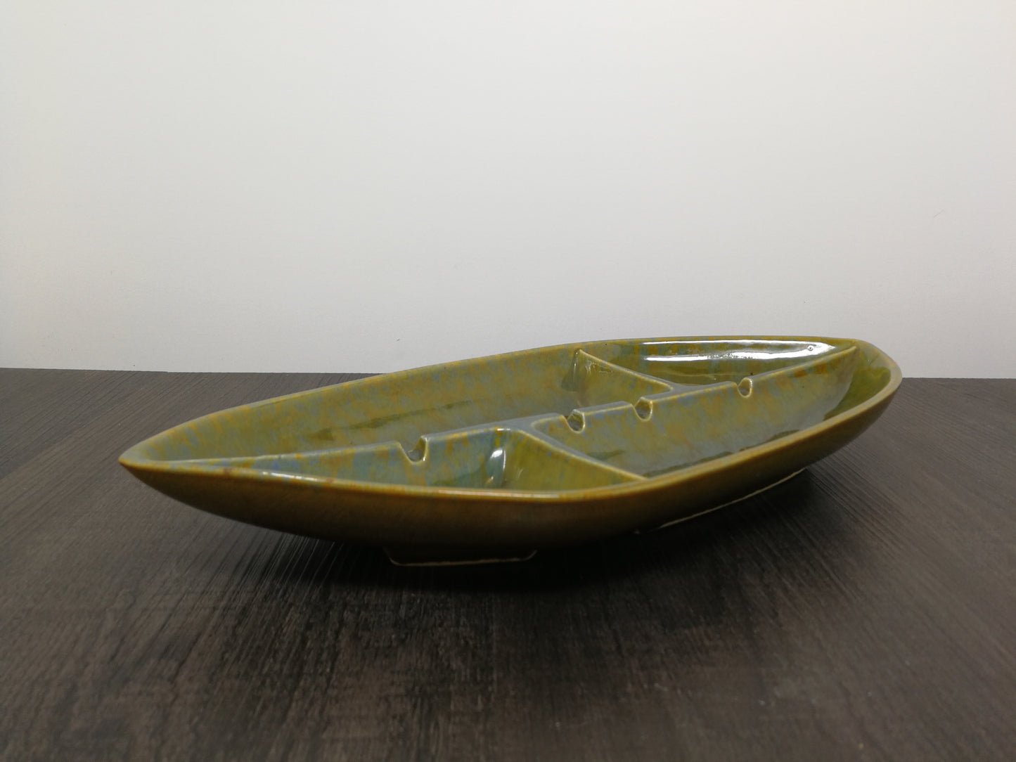 Sunburst Pottery Green Ashtray