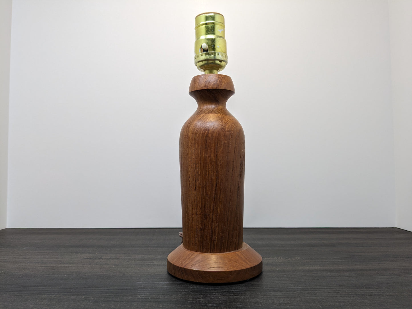 Teak Table Lamp Base | Mid Century Solid Teak Lamp | Scandinavian Design