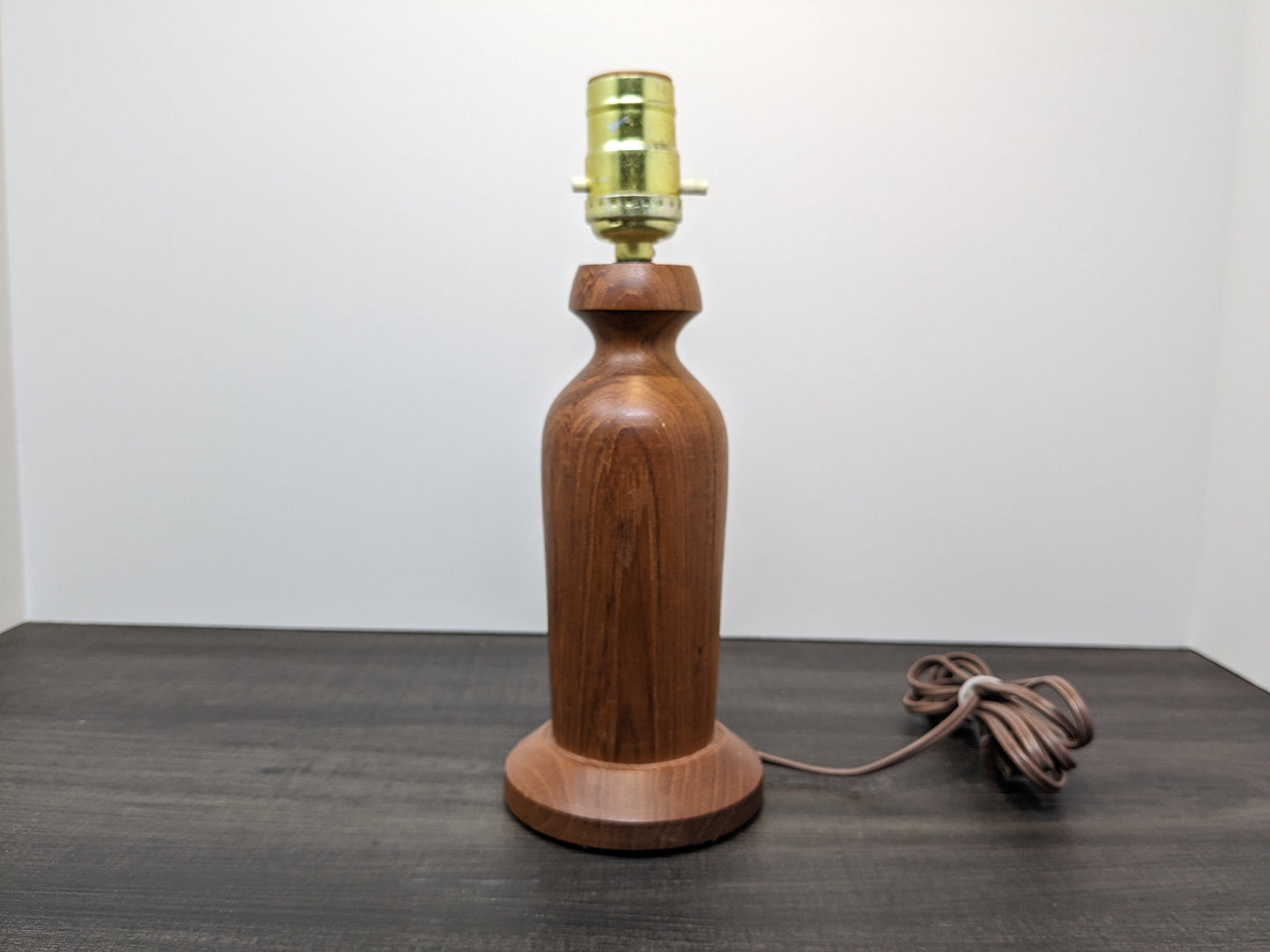 Teak Table Lamp Base | Mid Century Solid Teak Lamp | Scandinavian Design