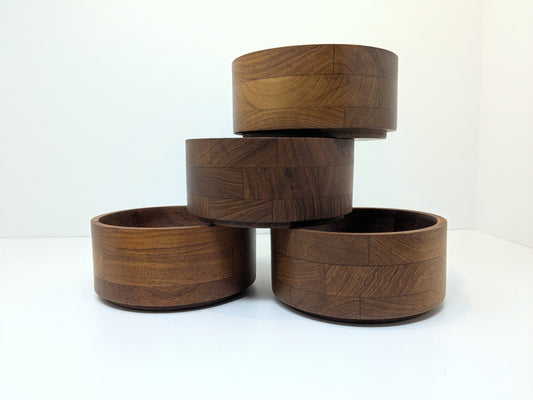Mandalay Teak Bowls | Scandinavian Staved Teak Bowls