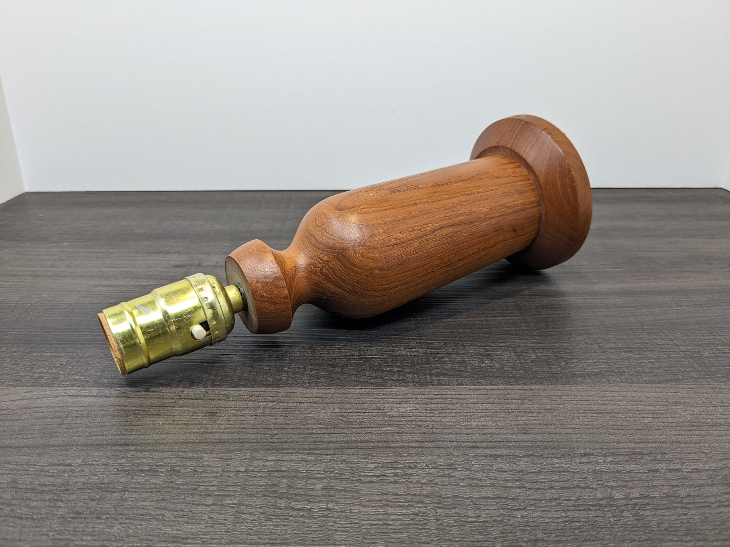 Teak Table Lamp Base | Mid Century Solid Teak Lamp | Scandinavian Design