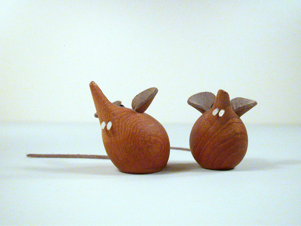 2 FH Vintage Teak Mice made in Denmark. MCM Teak Mice