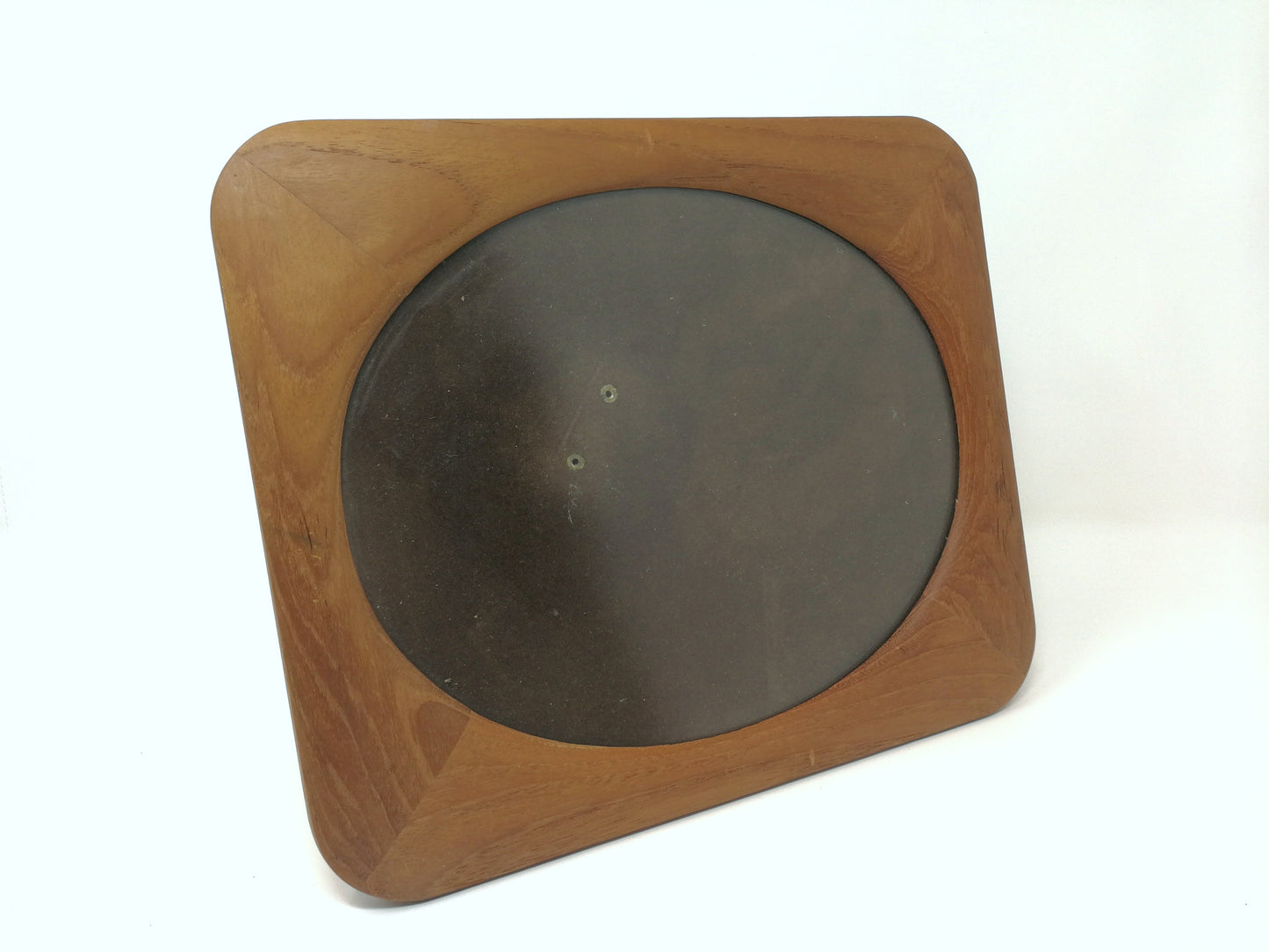 Mid Century Teak Picture Frame | Solid Teak Oval Frame | Vertical or Horizontal Display