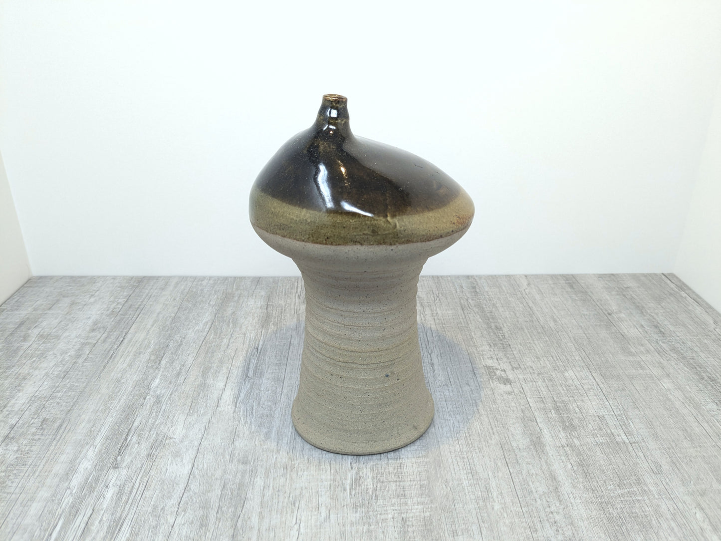 Ted Driediger Studio Pottery Mushroom Vase | Driediger Stoneware Vase
