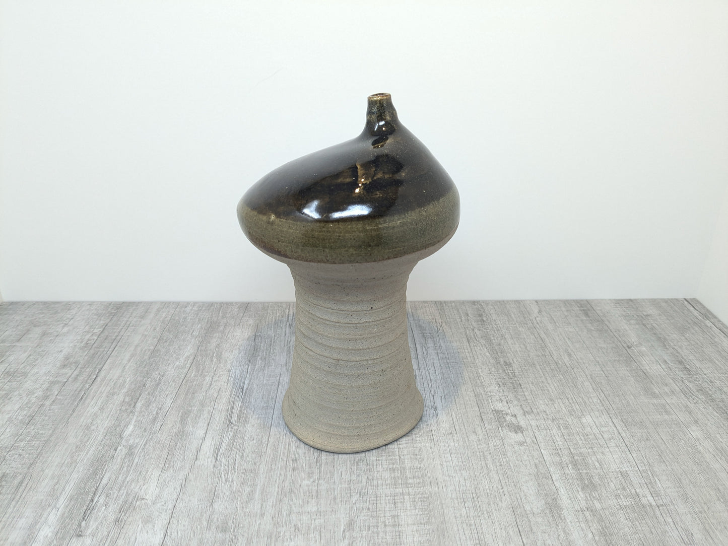 Ted Driediger Studio Pottery Mushroom Vase | Driediger Stoneware Vase