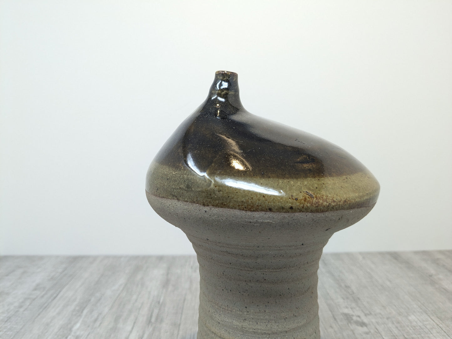 Ted Driediger Studio Pottery Mushroom Vase | Driediger Stoneware Vase