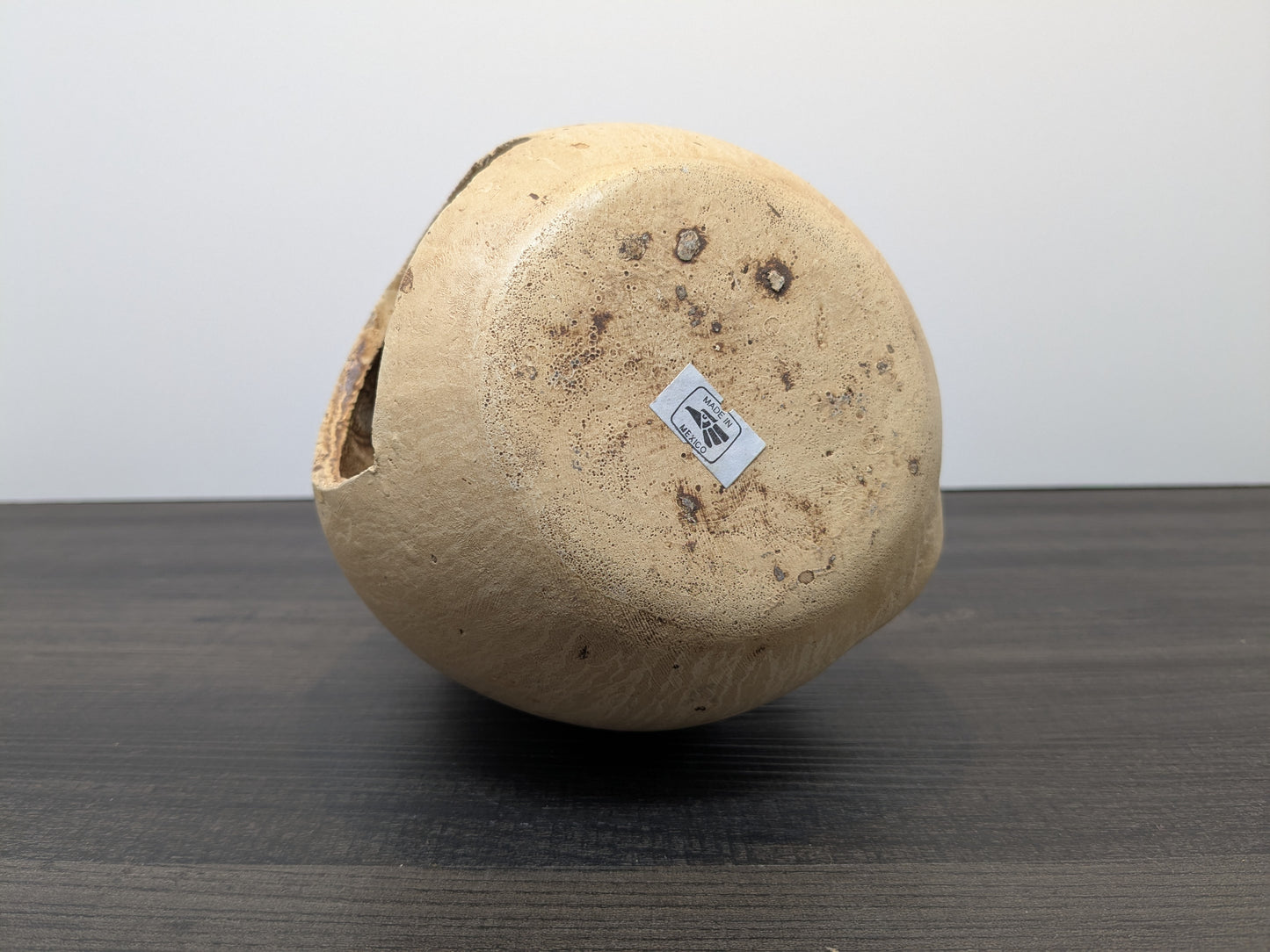 Vintage Mexican Folk Art Terracotta face candle / incense holder