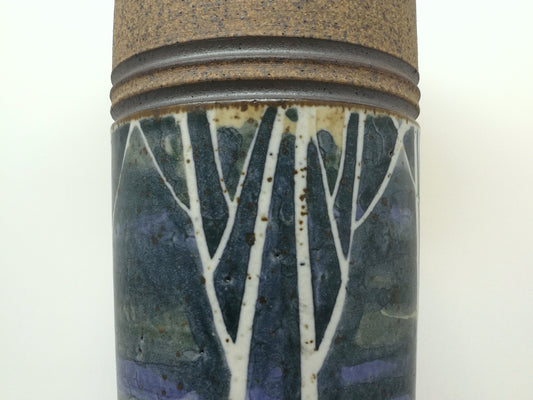 Peter Price Stoneware Vase | Treeline Series | Vintage Salt Spring Island Pottery