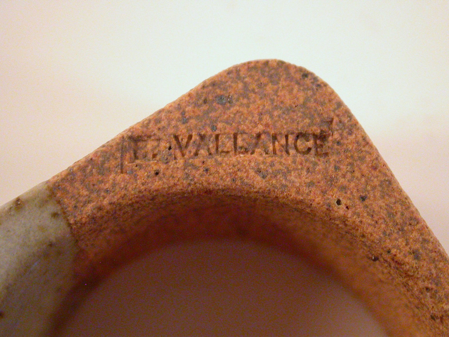 B Vallance Napkin Rings, Vintage Bruce Vallance Studio Pottery Stoneware, Half Glaze Dipped Stoneware Set of 6 Napkin Rings
