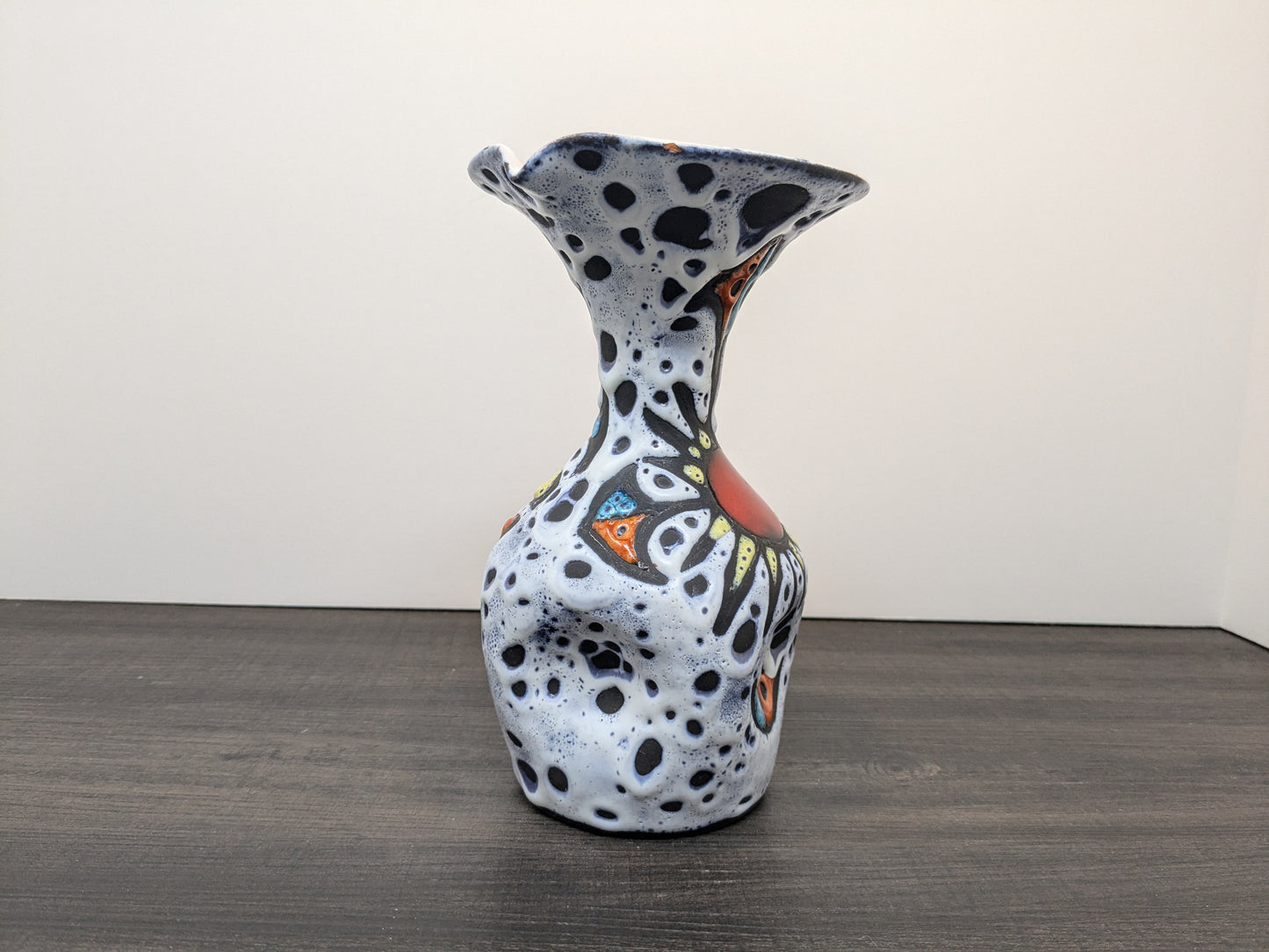 Marius Bessone | Vallauris Fat Lava Abstract Art Vase or Decanter | Vintage French Mid Century Art Pottery Vase 1950s