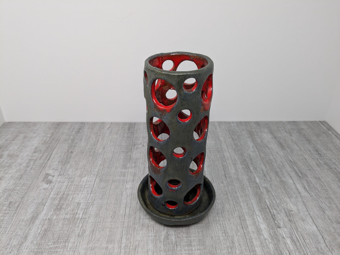 Anke Van Ginhoven | Mid Century Fat Lava Candle Holder | Quebec Studio Pottery