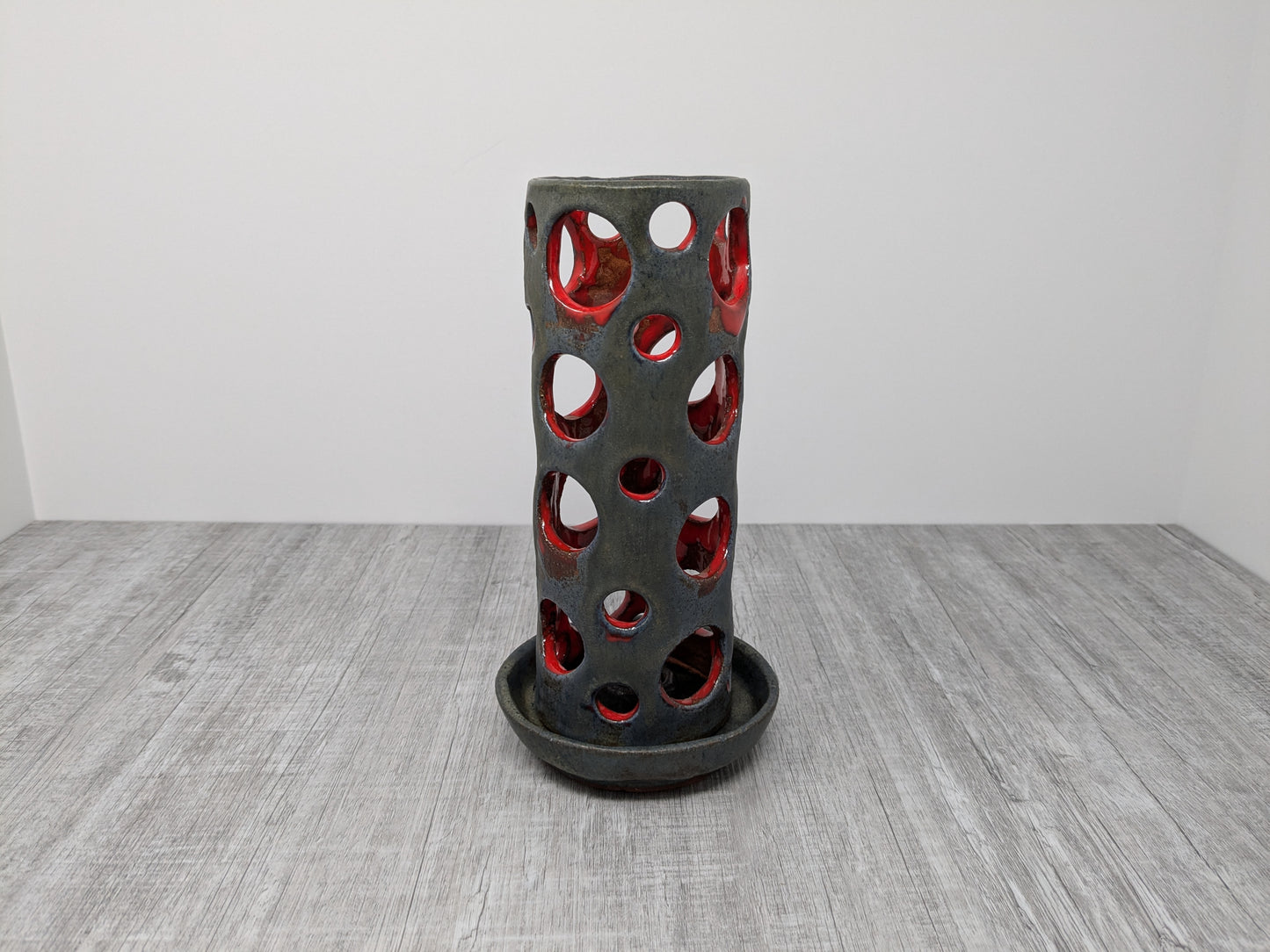 Anke Van Ginhoven | Mid Century Fat Lava Candle Holder | Quebec Studio Pottery
