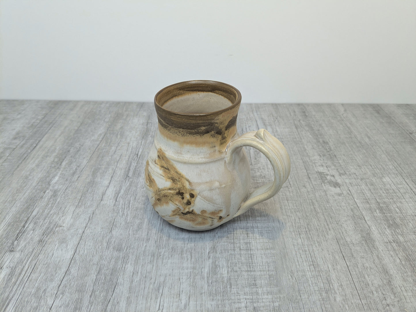 Larry Aguilar Ceramic Mug with Abstract Design | Natural Earthtone Colours