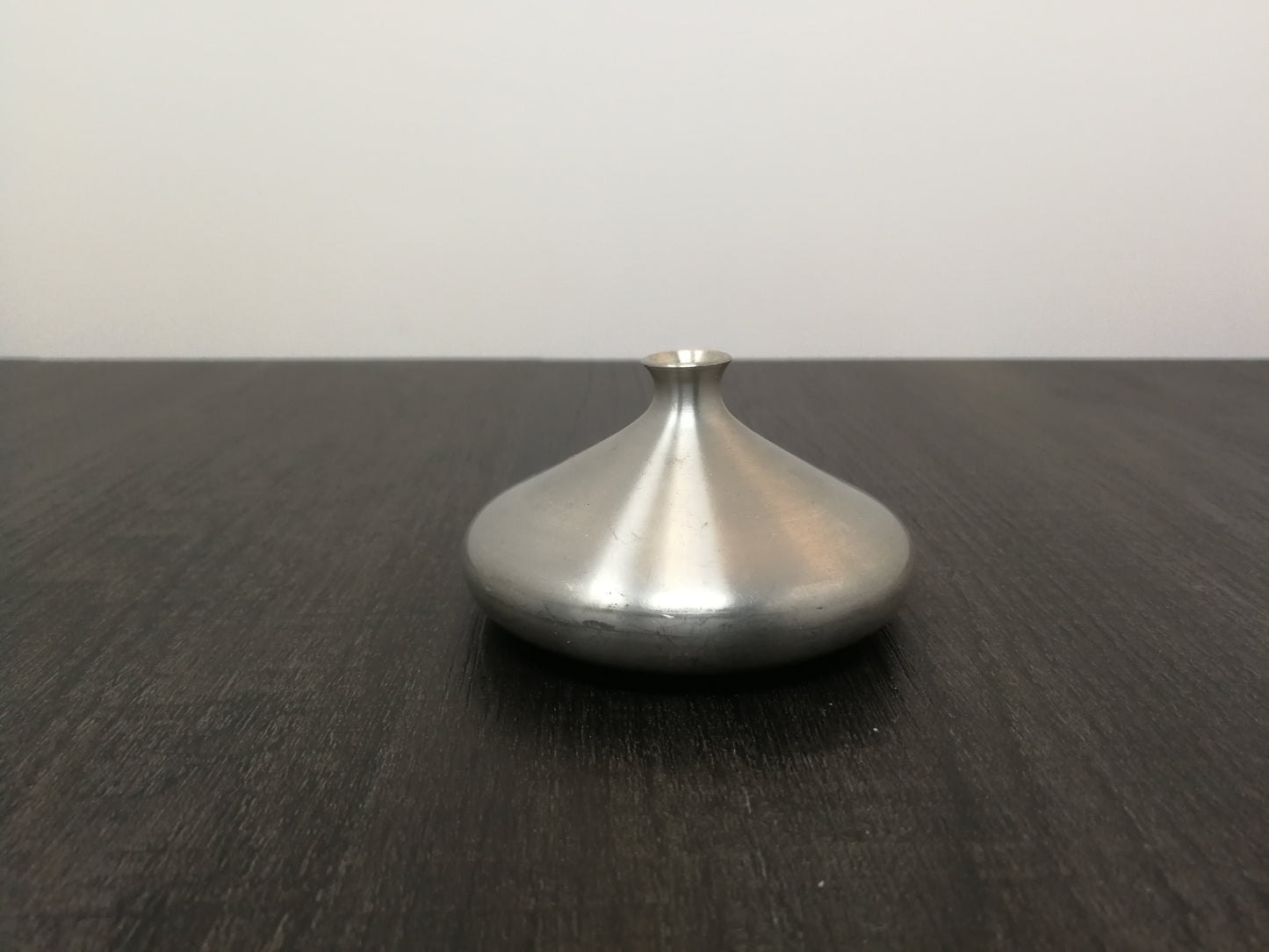 Selangor Pewter Bud Vase | Miniature Vase with Modern Lines | 1980's