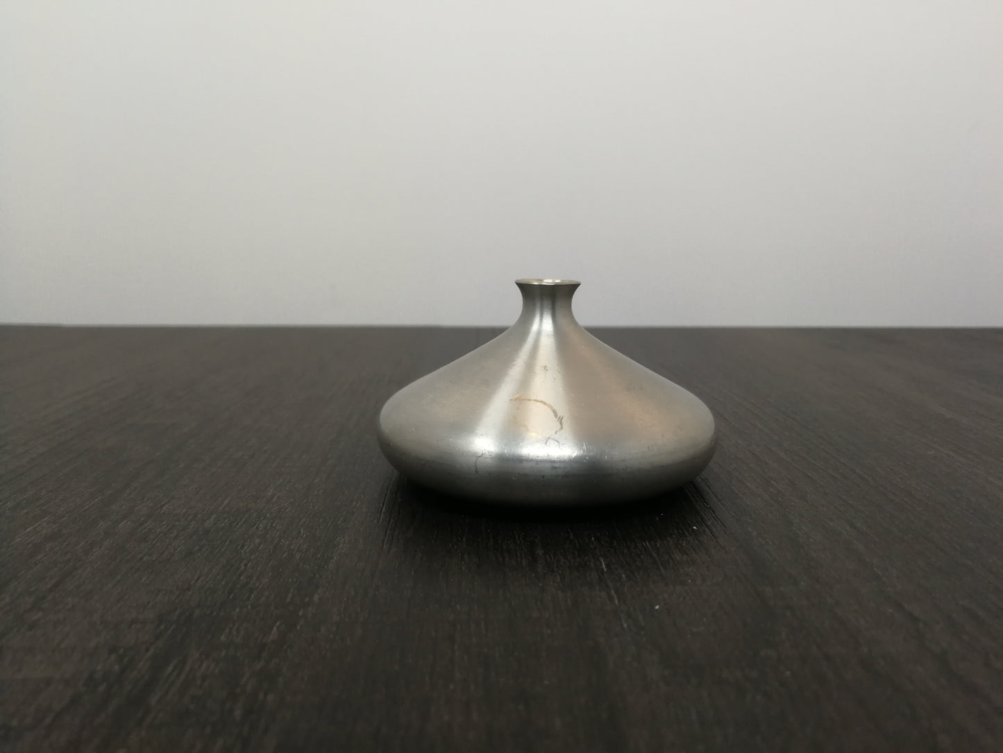Selangor Pewter Bud Vase | Miniature Vase with Modern Lines | 1980's