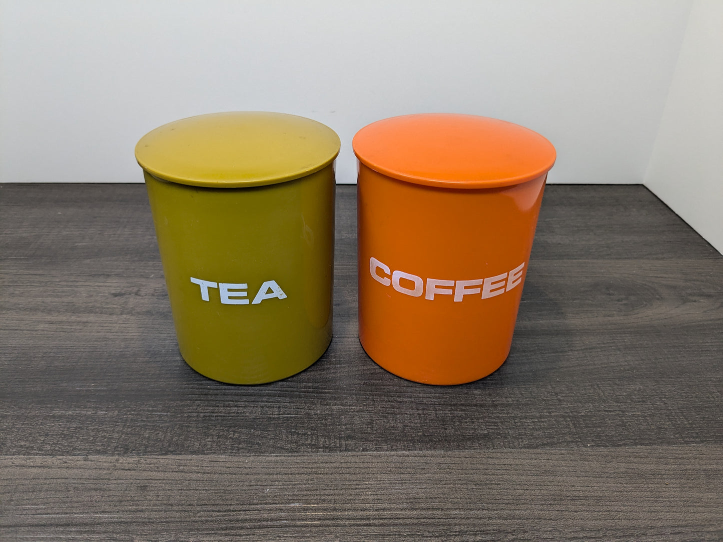 Danish Mid Century Plastic Canisters | Coffee & Tea Storage Containers | Vintage Mid Century Kitchenware
