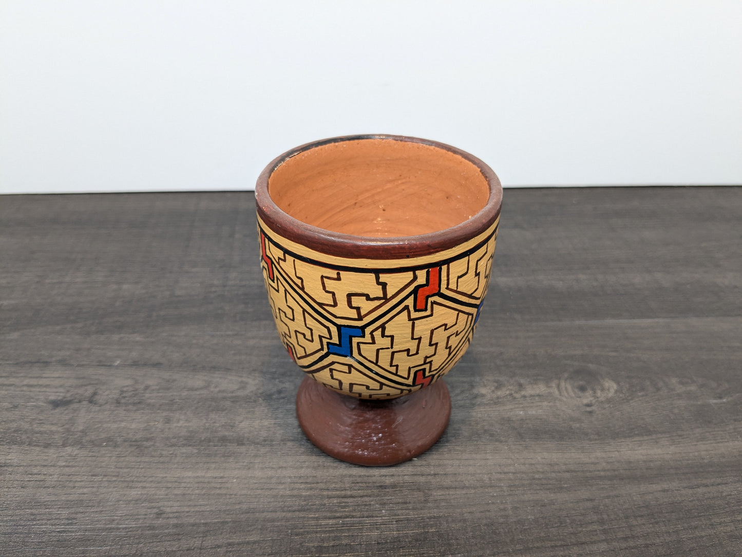 Vintage Shipibo-Conibo Indigenous Peruvian Pottery | Cup Shaped Polychrome Shipibo Pottery