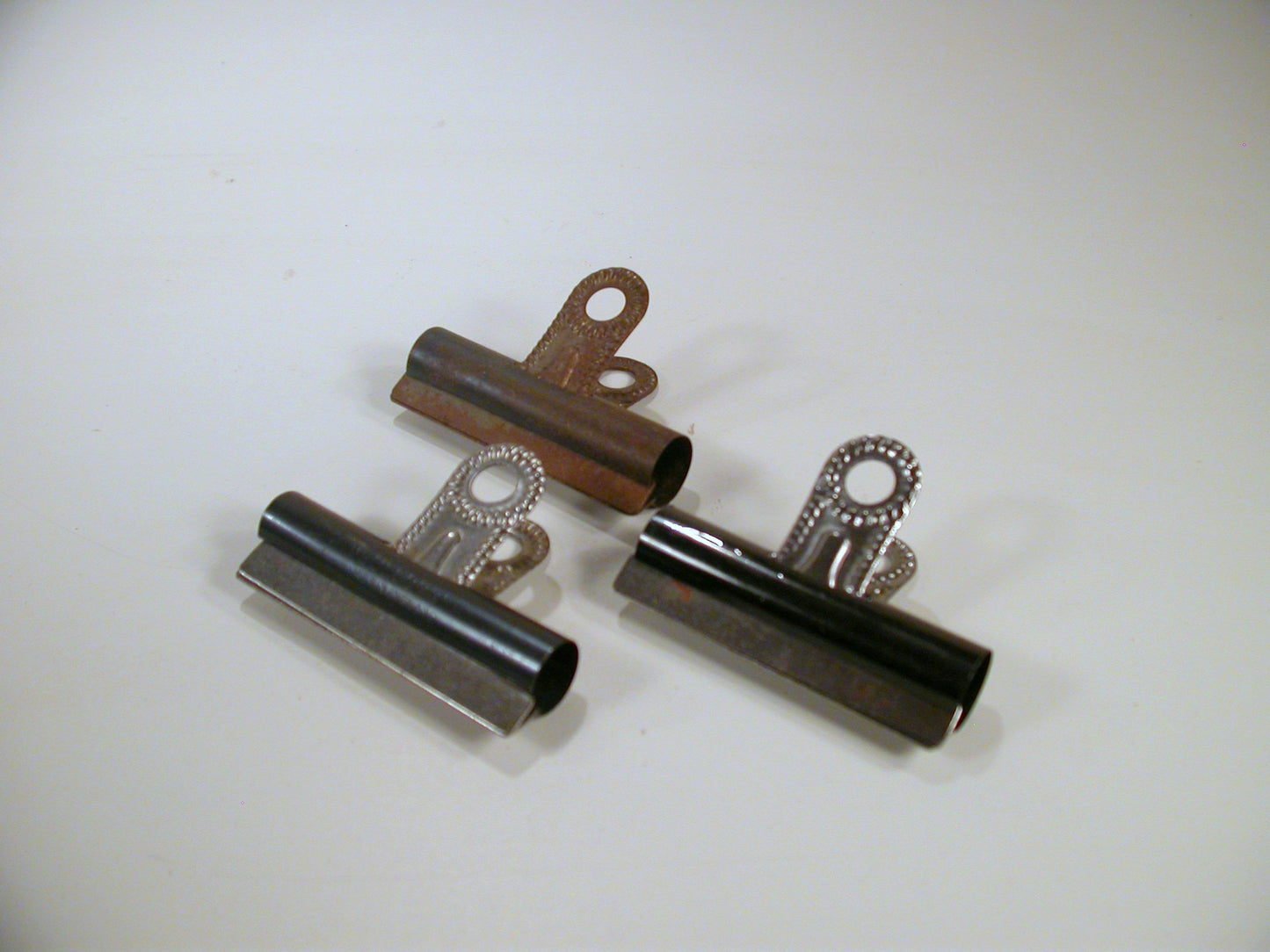 3 Bulldog Vintage Paperclips. Made in England Vintage Office Supply