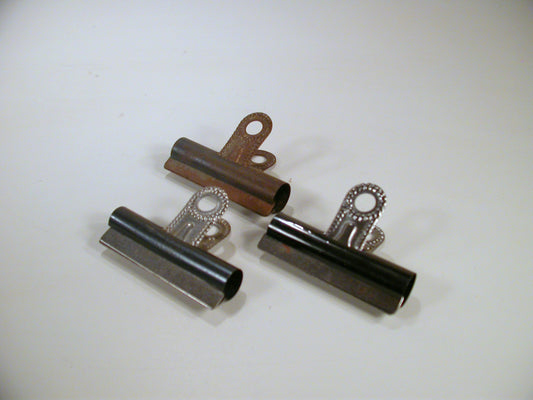 3 Bulldog Vintage Paperclips. Made in England Vintage Office Supply