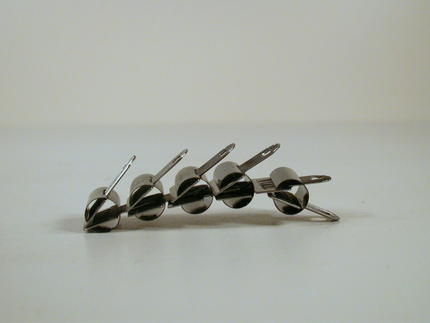 5 Small Bulldog Vintage Paperclips. Made in England Vintage Office Supply, Medium Paper clips 3/4"
