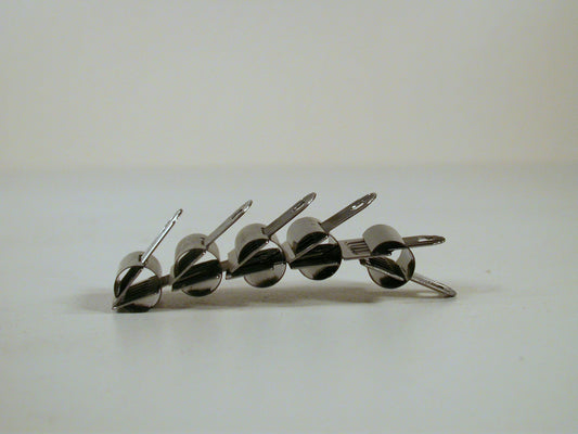5 Small Bulldog Vintage Paperclips. Made in England Vintage Office Supply, Medium Paper clips 3/4"