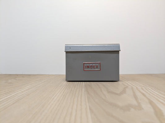 Grey Powder Coated Index Box | Metal Storage Box