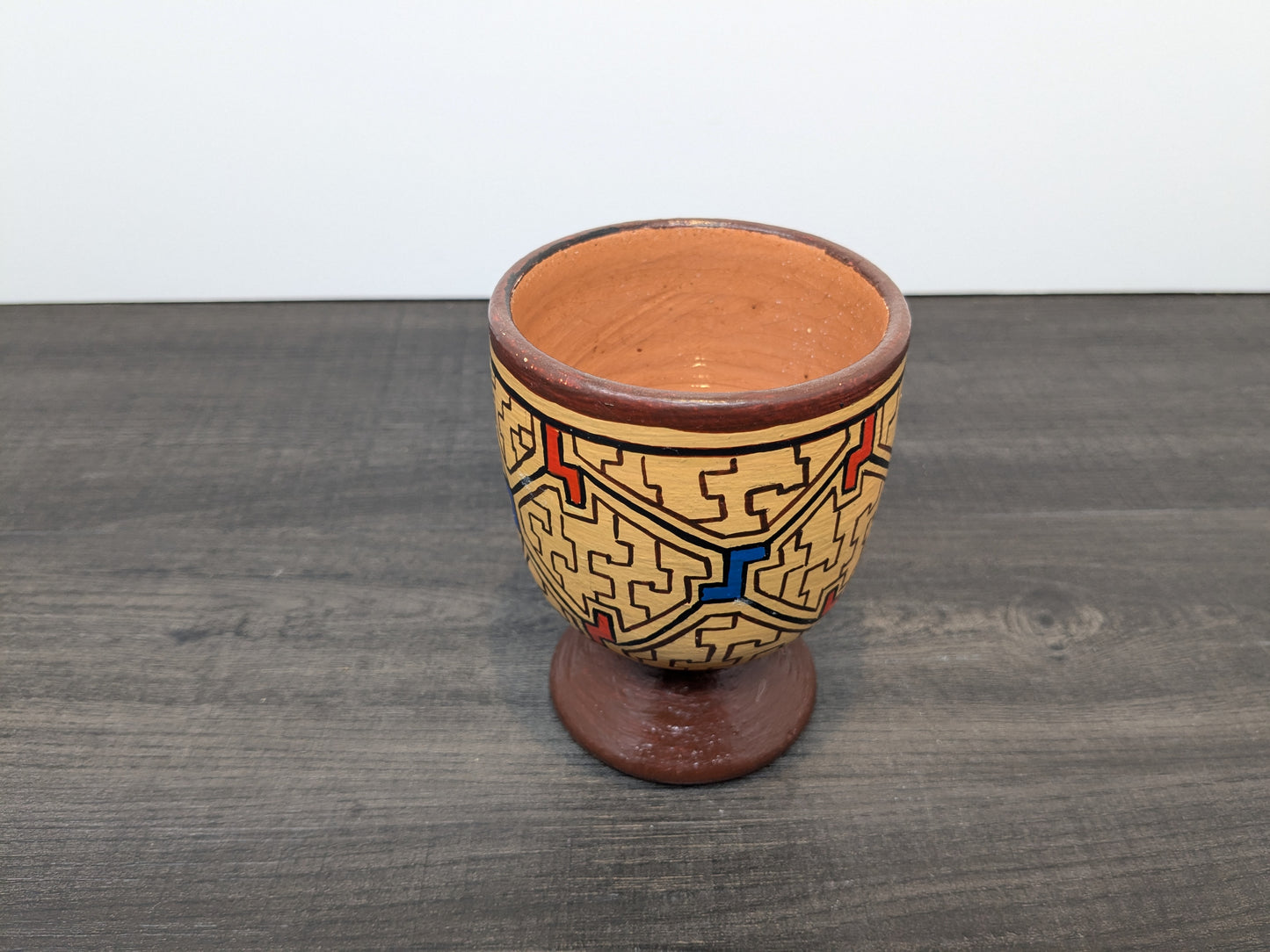 Vintage Shipibo-Conibo Indigenous Peruvian Pottery | Cup Shaped Polychrome Shipibo Pottery