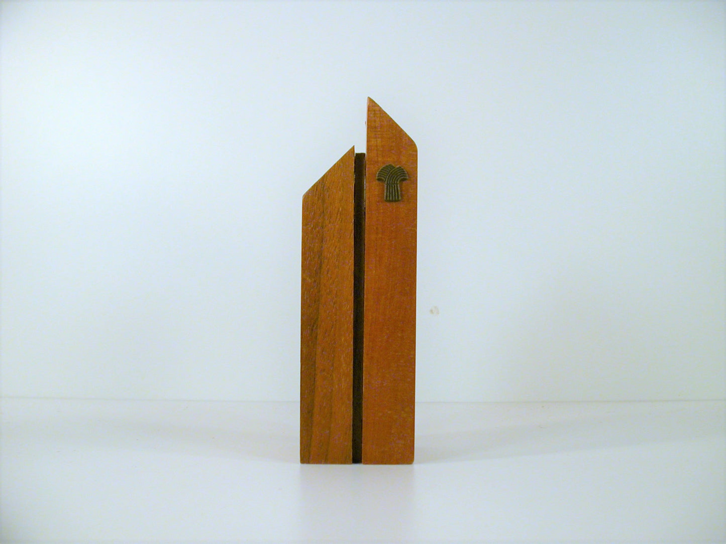 Walnut Wheat Pool Vintage Tourist Souvenir, Wood Wheat Pool Silo Model Saskatchewan, Walnut Modernist Miniature Interpretation