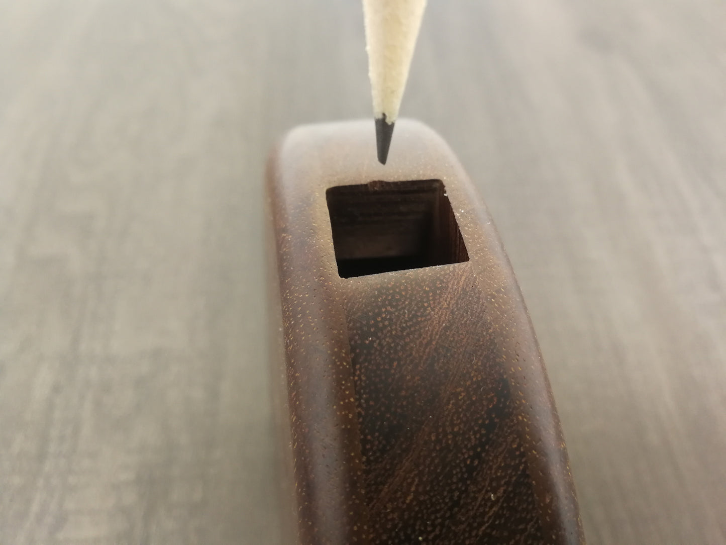 Round Walnut vase / Walnut bud vase