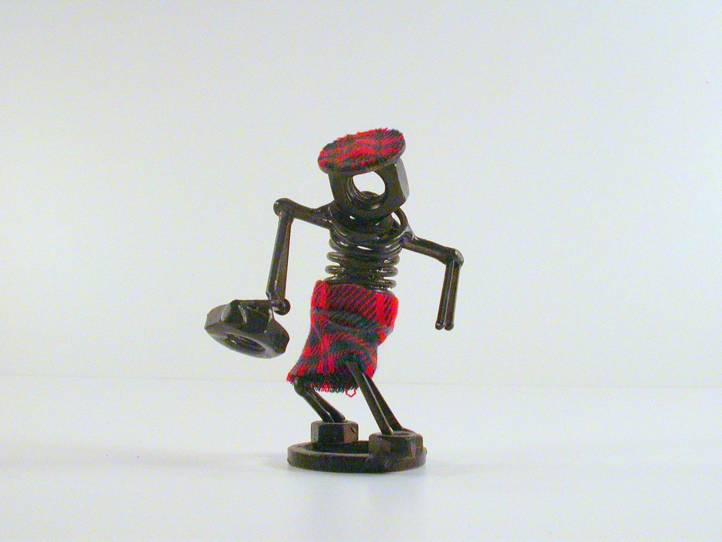 SCOTLAND Vintage Wee Mac Nut Curling Nuts and Bolts Sculpture | Vintage Travel Souvenir