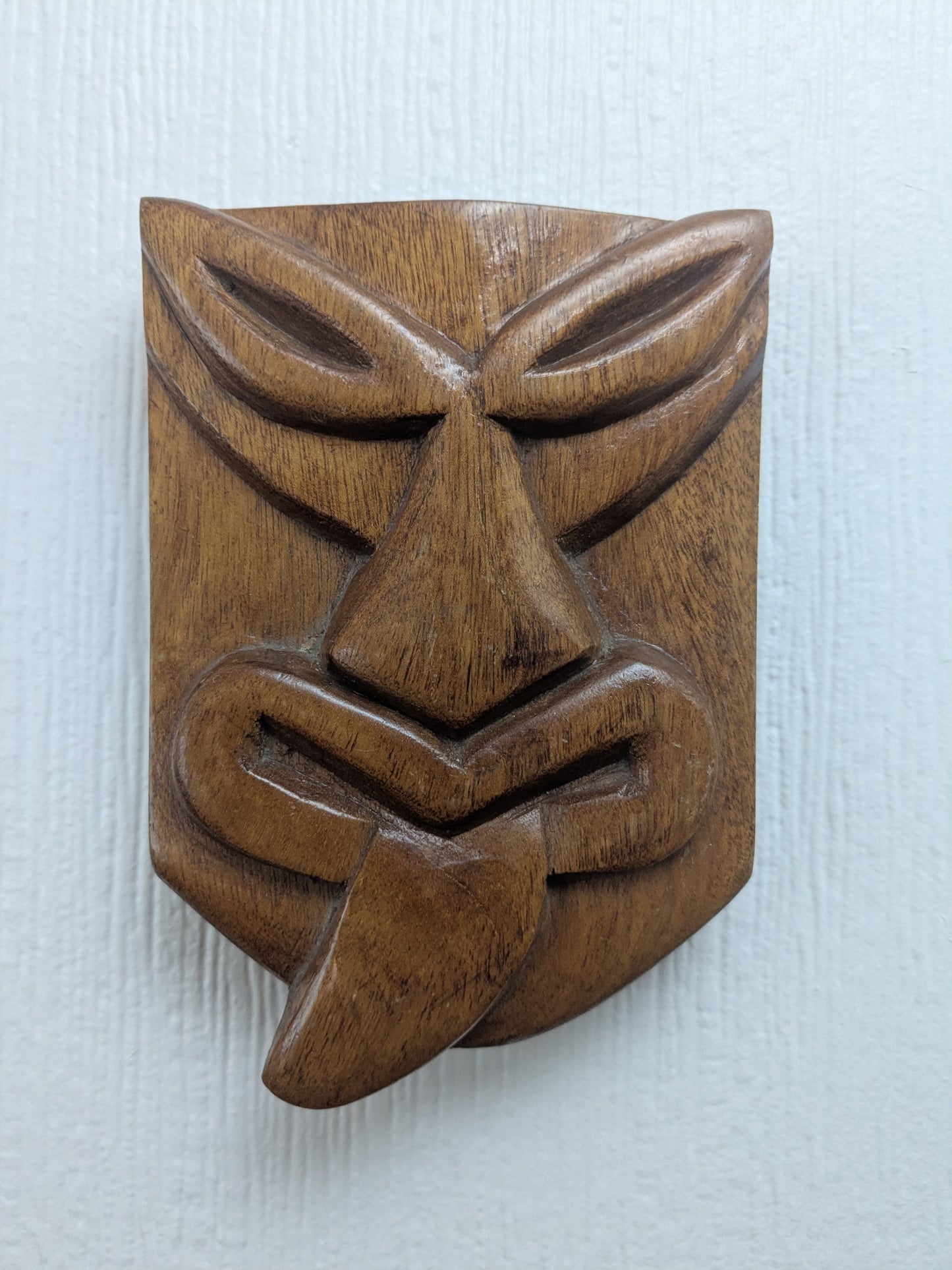 Vintage Maori Wheku Mask | New Zealand Woodcarving