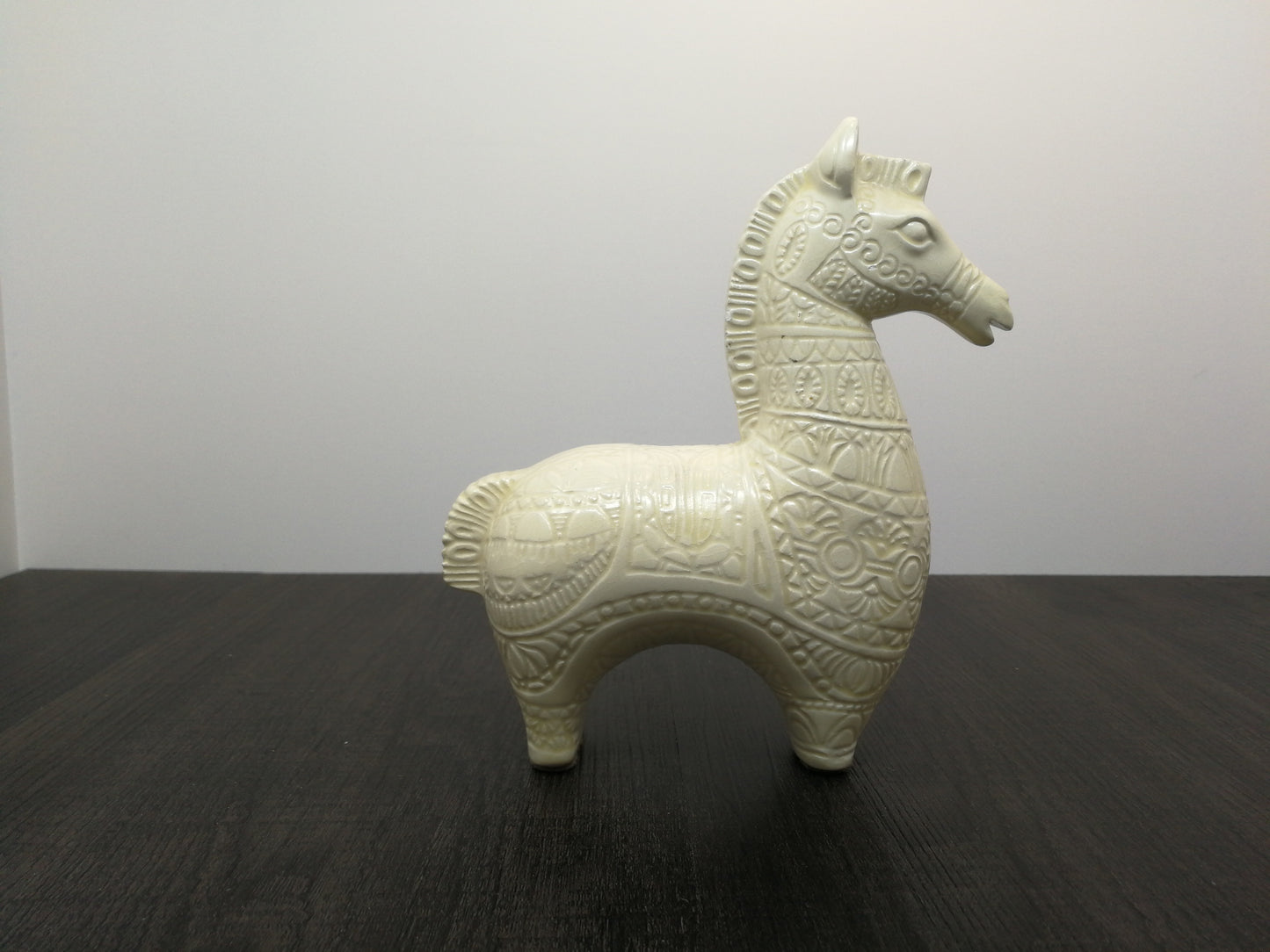 Mid Century Ceramic Horse | Bitossi Style | White Glaze