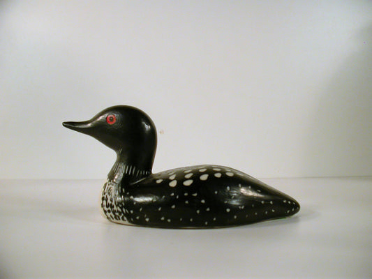 Wilma Verch Vintage Porcelain Pottery, Common Loon Porcelain Handcrafted / Handpainted 1980's
