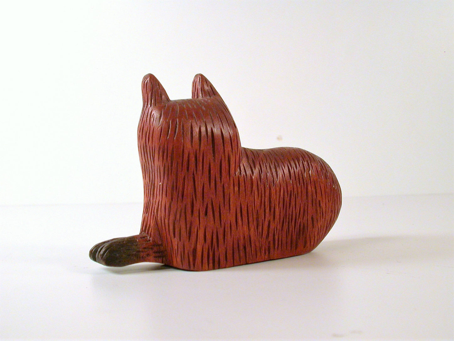 Wood Chip Carving, Well Designed and Executed Hand Carved Pine Dog A. Corey