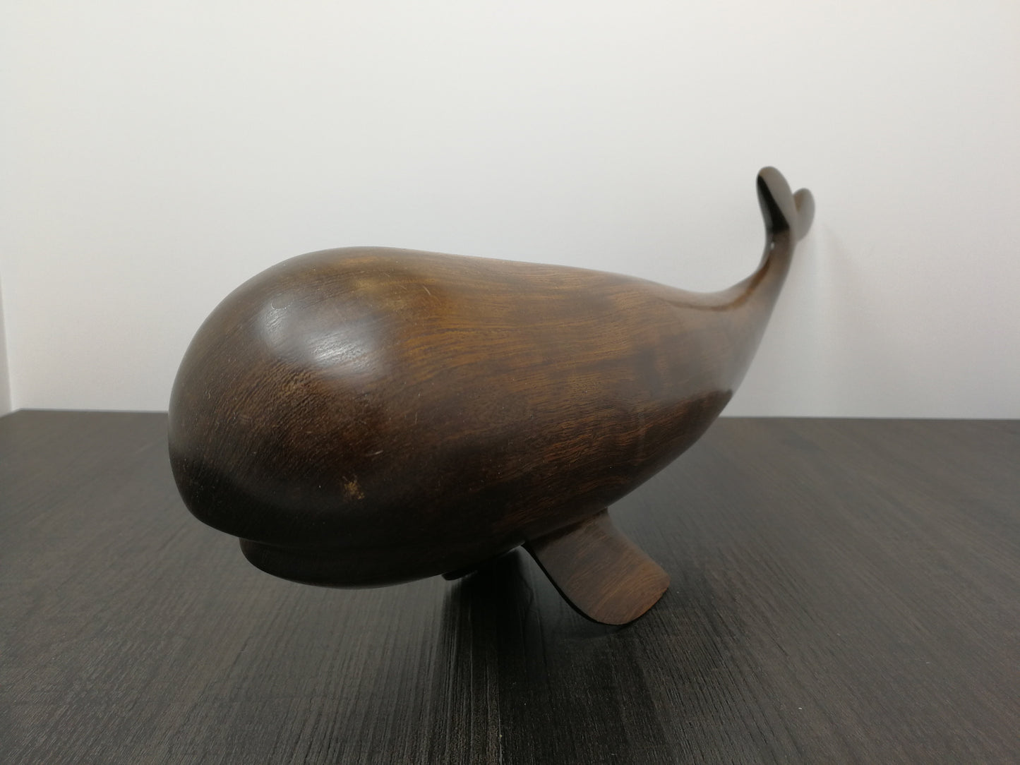 Iron Wood Whale Sculptures | Solid Wood Carved Whale & Calf