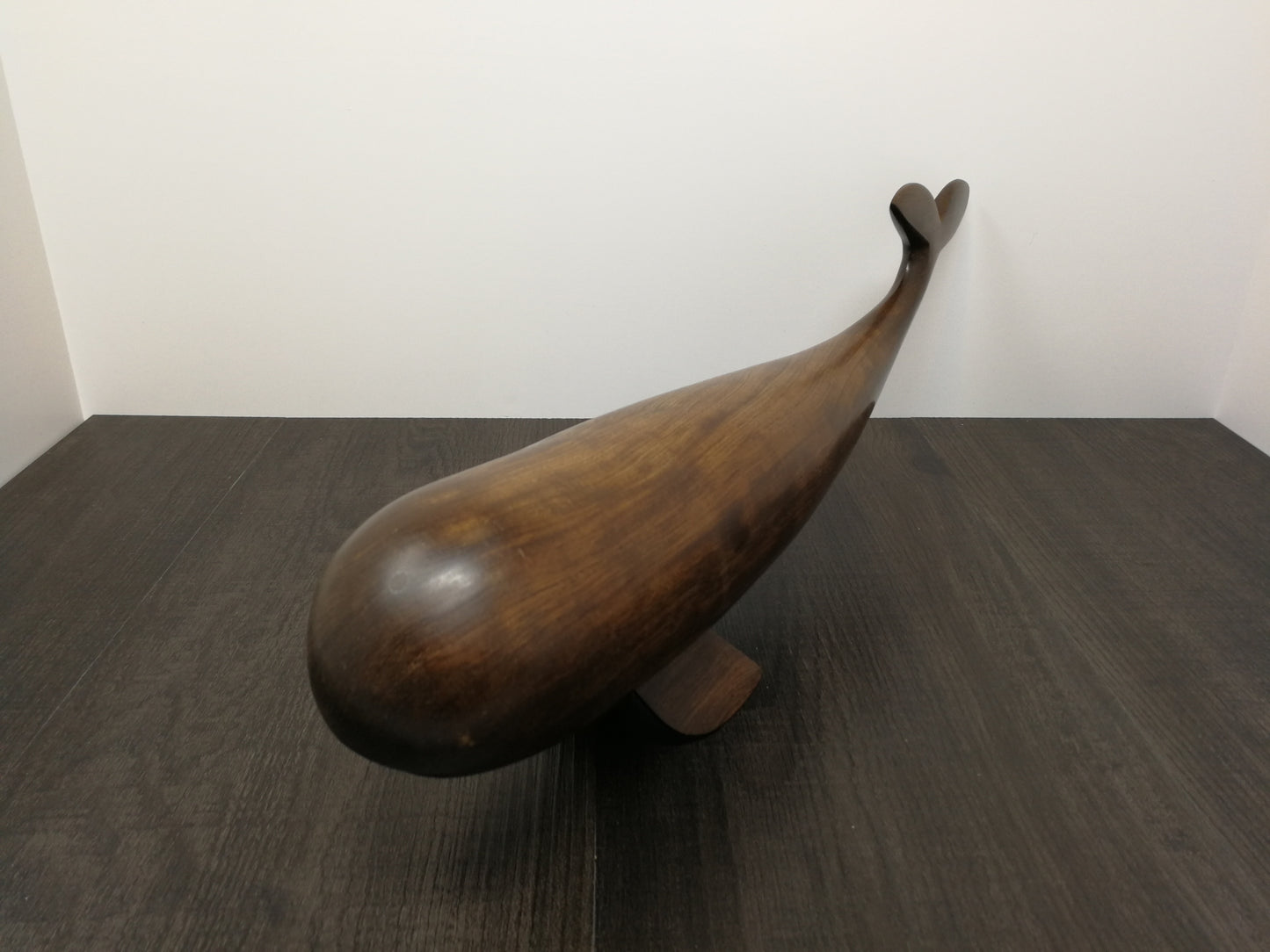 Iron Wood Whale Sculptures | Solid Wood Carved Whale & Calf